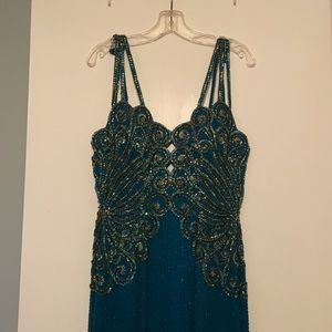 Hand Beaded Evening Gown